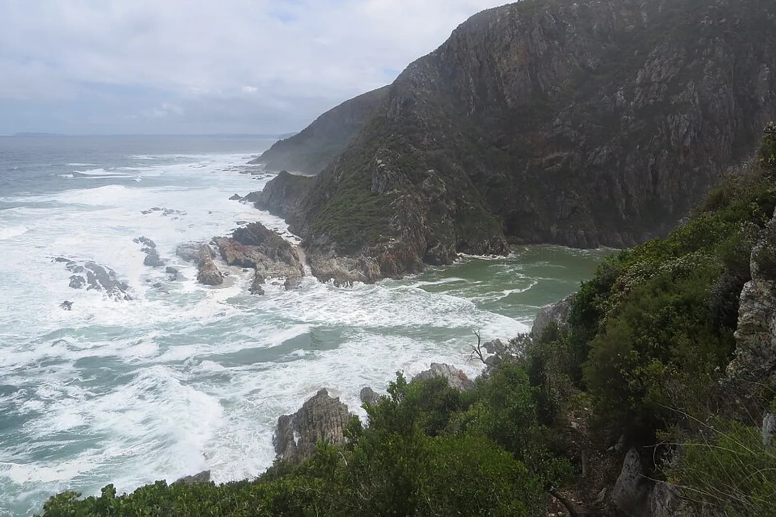 Bloukrans river mouth on the Otter trail 2017 during high tide